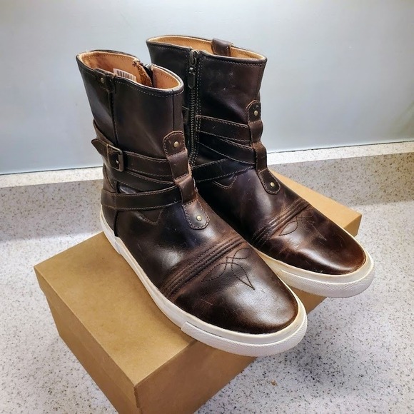 Durango Women's Lifestyle Dark Brown Leather Zip Up Athletic Style Boots Size 9M - Picture 4 of 13